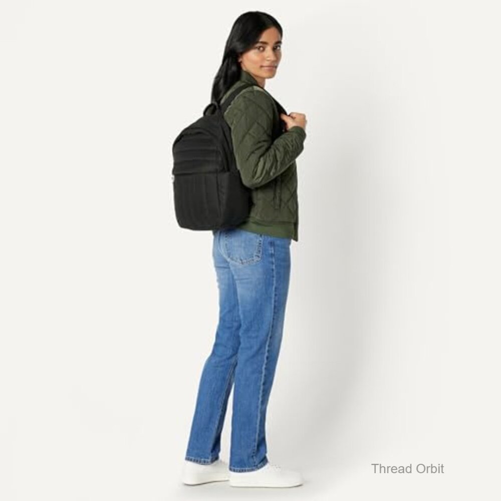 Small Quilted Backpack With Adjustable Straps And… - image 2